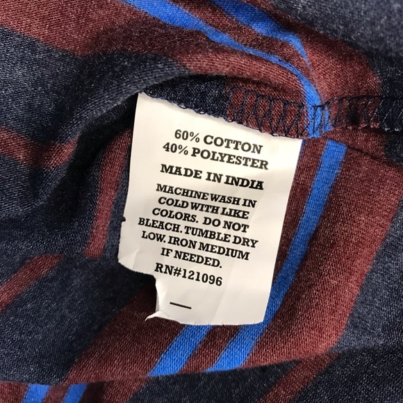 ‼️ Men’s Steel+Concrete Burgundy/Blue striped tee - Picture 6 of 6